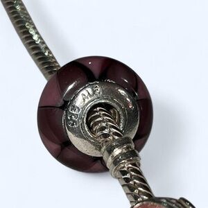 Pandora Silver and Murano glass Purple charm
